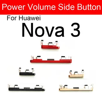  Ses + Güç Açık / kapalı Yan Düğme Huawei Nova 3 İçin Nova3 PAR-AL00 / LX1M / LX9 / TL20 Güç Ses Kontrol Anahtarı SideKey Parçaları