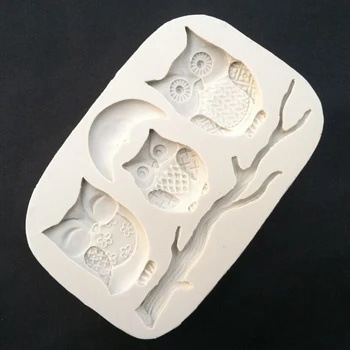  Baykuş Serisi Silikon Sugarcraft Kalıp Seti, Fondan Kek Dekorasyon Araçları