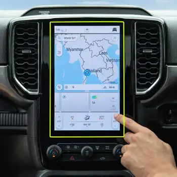  12 inç Ford Ranger 2022 2023 İçin Araba GPS Navigasyon LCD Ekran Temperli Cam koruyucu film Anti-scratch Film Aksesuarları