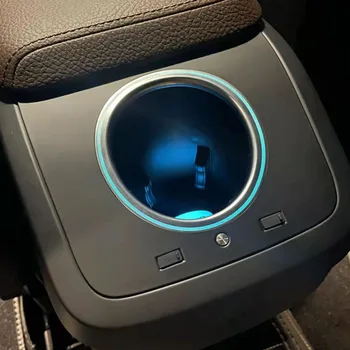  LED araba bardak tutucu USB telefon şarj cihazı Volvo XC90 XC60 C60 V60 2019 V90 S90 2018-2021 telefon standı saklama kutusu aksesuarları