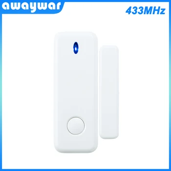  Awaywar Kapı Pencere Sensörü 433MHz Kablosuz Manyetik Anahtarı Kontak Dedektörü Sinyal Hırsız ev güvenlik Alarm sistemi