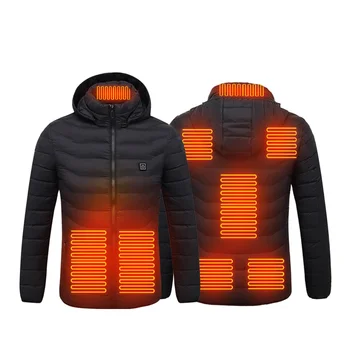  8 Alanlar ısıtmalı Ceket USB erkek kadın Kış Açık elektrikli ısıtma ceketleri sıcak Spor Termal ceket giyim ısıtmalı Yelek