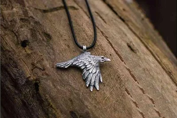  Antik Viking kuş karga kolye raven kolye corbie takı