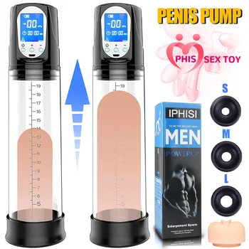  IPHİSİ Penil Vakum Pompası Penis Büyütme Artırıcı Halka Elektrikli Penis Pompası Seks Oyuncakları Erkekler için Erkek Masturbator Penis Extender