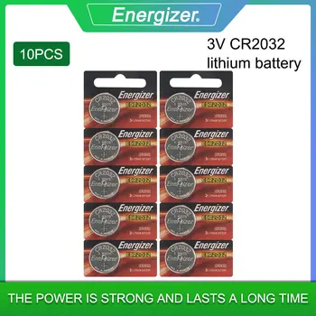  10 ADET Orijinal Energizer CR2032 Düğme Pil 3V Lityum Piller İzle Oyuncaklar Bilgisayar Hesap Makinesi Kontrol DL / CR 2032