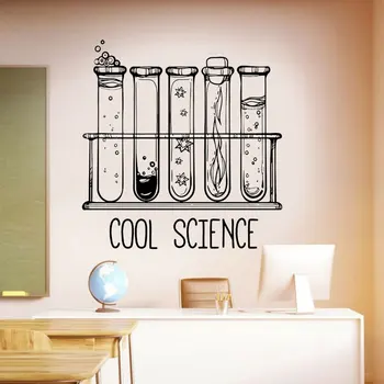  Vintage Laboratuvar Kimya Bilim Duvar Sticker Vinil İç sanat dekoru Okul Sınıf Çıkartması Çıkarılabilir Duvar Kağıdı A827