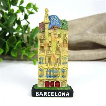  Ispanya Barcelona Seyahat Ünlü Bina Casa Batllo Buzdolabı Mıknatısları Gaudi turistik hediyelik Manyetik Çıkartmalar Ev Dekor