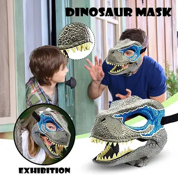  3d Ejderha Maskesi Hareketli Çene Dino Maskesi Hareketli Çene Dinozor Dekor Cadılar Bayramı Partisi İçin Maske Cosplay Maske Dekorasyon Komik Oyuncak