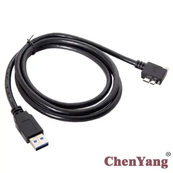  Zihan USB 3.0 ila 90 Derece Sol Açılı mikro USB vidalı bağlantı Veri Kablosu 1.2 m Endüstriyel Kamera için