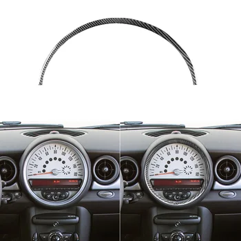  Gerçek Karbon Fiber Araba İç Hız Göstergesi Merkezi Konsol Paneli Kapak Mini Cooper İçin Hardtop R56 Clubman R55 Cabrio R57