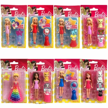 Mini Barbie Takımyıldızı Prenses Sevimli Hayvan Serisi Bebek Aksesuarları Anime Kawaii Koleksiyon Model Oyuncaklar Çocuk Kız Hediyeler 8.5 cm