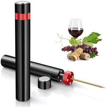  Paslanmaz Çelik hava pompası şarap şişe açacağı Taşınabilir Mini Pin Tirbuşon Mutfak Tirbuşon Mutfak Açacağı Şarap Aksesuarları