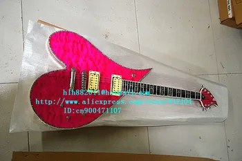  ücretsiz kargo yeni Büyük John kalp şeklinde elektro gitar paketi ile kenar kırmızı çin'de yapılan BJ-176