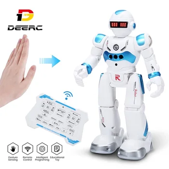  DEERC RC Robot Oyuncak Akıllı Hareket Algılama uzaktan kumandalı robot Esnek Hareketli Büyük Oyuncaklar Hediye İçin 3-8 Yaşındaki Erkek Kız çocuklar