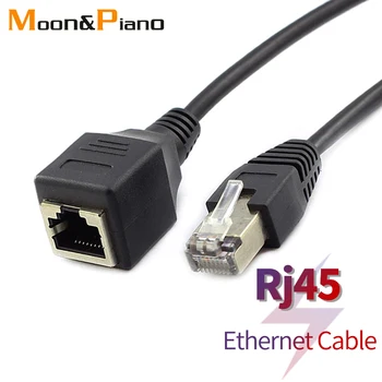  RJ45 Ethernet Kablosu Erkek Kadın için pc bilgisayar Dizüstü Yönlendirici 0.3 m 0.6 m 1m 1.5 m Kablo RJ 45 Siyah Ağ Kabloları