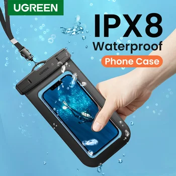  UGREEN IPX8 Su Geçirmez Telefon Kılıfı Çanta iPhone 14 13 12 Pro Max Koruyucu Kılıf Samsung Xiaomi İçin Evrensel Yüzmek Kılıfı Çanta