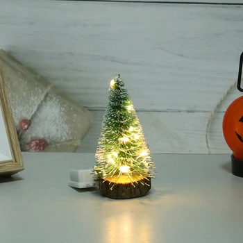  1: 12 Evcilik Minyatür Noel Ağacı LED Noel Süslemeleri Aksesuarları Çocuklar Hediye