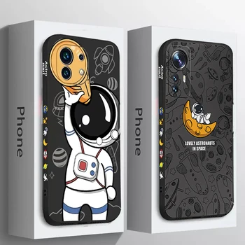  Sevimli Uzay Astronot telefon Kılıfı için Xiaomi Poco X3 Pro NFC M4 X4 Redmi Not 11S 10 9 S Pro Max Mi 12T 12 11T 11 10T Lite Kapak