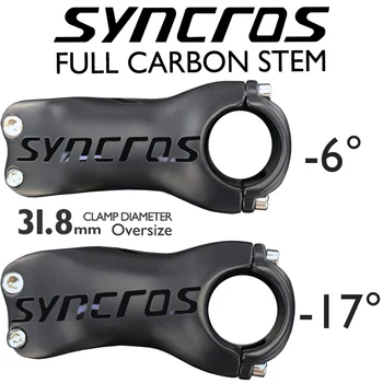  Yeni Syncros Ultra hafif Tam Karbon Fraser SL MTB bisiklet gövdesi Dağ/Yol Bisikleti Parçaları Açı 6/17 derece 70/80/90/110/110/120mm