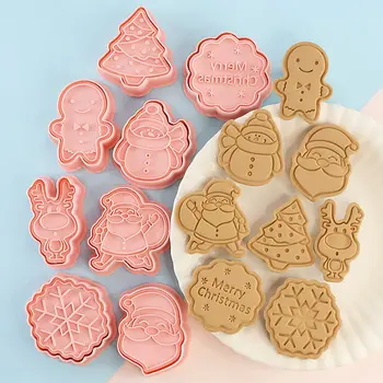  DIY Kek Araçları Noel Hayvan kurabiye kesici Seti Karikatür Bisküvi Kalıp 3D Bisküvi Kalıp Pişirme Kalıp Çerez Dekorasyon Araçları
