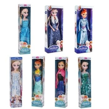  Dondurulmuş 2 Elsa Anna Figürü Prenses oyuncak bebekler Kar Kraliçesi Çocuk Kız Oyuncak Elsa Bebek Giysileri Bebekler için Çocuk Hediye