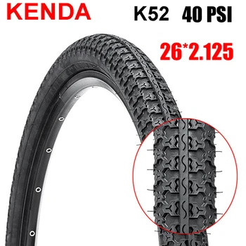  2 adet KENDA Bisiklet Lastikleri K52 Çelik Tel Lastik 26 İnç 26 * 2.1 Drenaj kaymaz Dağ Bisikleti Lastikleri 40PSI Bisiklet Parçaları
