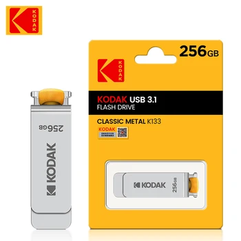  2 adet KODAK Kalem Sürücü USB 3.1 pendrive 256 GB K133 Metal USB Flash Sürücü 256 GB Memory stick Memory stick Unidad flaş Freeshipping