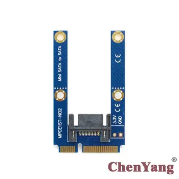  CY Chenyang SATA 7pin Sabit Disk Sürücüsü PCBA 50mm Mini PCI-E mSATA SSD Uzatma Adaptörü