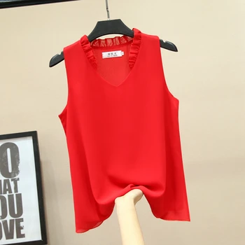  MOYISU 2022 Moda Marka kolsuz kadın bluz Yaz Şifon gömlek Şeffaf V Yaka Casual bluz Gevşek Büyük Boy Kadın Üstleri