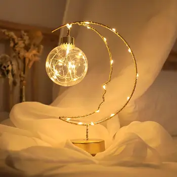  Romantik ay aşk yıldız dekorasyon lamba çocuk yatak odası gece lambası masa masa lambası ev dekoratif ışıklar çocuklar için doğum günü hediyesi