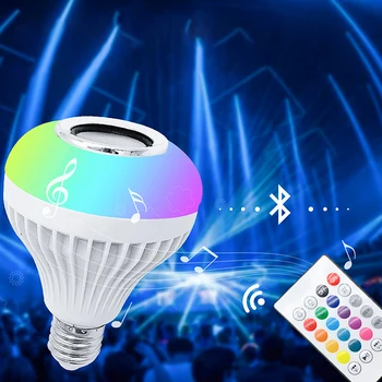  LED bluetooth hoparlör Müzik Ampul Akıllı Lamba E27 Ampul Akıllı Ampul Bluetooth Lamba Kısılabilir App 12W Müzik RGB Dekor Akıllı Ev
