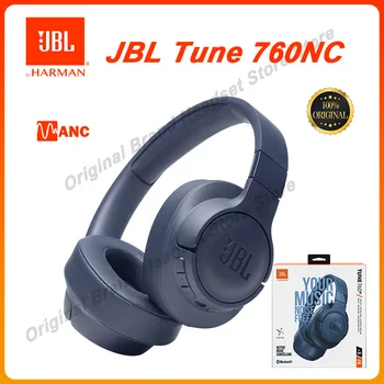  Orijinal JBL Ayar 760NC kablosuz bluetooth Kulaklıklar Gürültü İptal Saf Bas kulaklık Oyun Spor mikrofonlu kulaklık T760NC