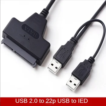  Sata USB 3.0 / 2.0 Sabit Sürücü adaptör desteği 2.5 İnç Harici SSD HDD Sabit Disk 22 Pin Sata III Kablo Sata USB kablosu