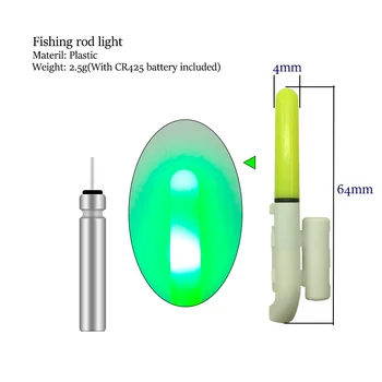  1 ADET aydınlık balıkçı ışığı Su Geçirmez Elektronik parlak çubuk kolye + 1CR425 / CR322 Deniz balıkçı ışığı Elektrikli okyanus olta ışık Aracı