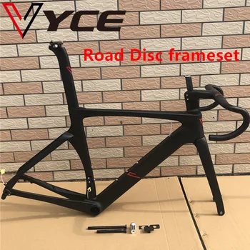  VYCE HQR37-disk fren karbon bisiklet şasisi bisiklet yol bisikleti yarış bisiklet iskeleti seti Karbon fiber entegre gidon