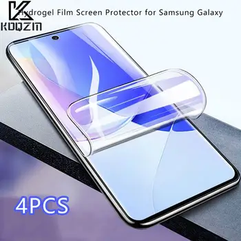  4 Adet Hidrojel Film Ekran Koruyucu İçin Samsung Galaxy S10 S20 S9 S8 S21 S22 Artı Ultra FE Ekran Koruyucu İçin Not 20 10