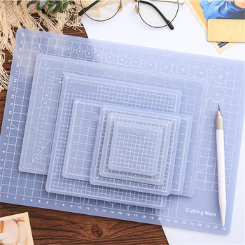  Çok Boyutlu Saydam PVC Kesme Mat Patchwork Cut Pad Araçları Dayanıklı DIY El Yapımı Kendinden şifa Kesme Plakası Oyma Sanatı Aracı