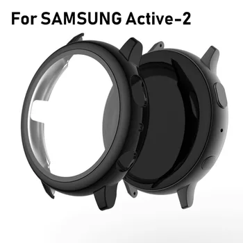  Temperli Cam Ekran Koruyucu Kılıf Samsung Galaxy Saat Aktif 2 40mm 44mm PC Sert Koruyucu Kabuk Filmi Aktif 2