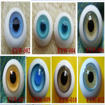 EYW Cam Gözbebekleri 1/3 1/4 1/6 1/8 1/12 BJD için 8MM 10MM 12MM 14MM 16MM 18mm Yuvarlak Bling Gözler Reborn Bebekler için Ücretsiz Kargo