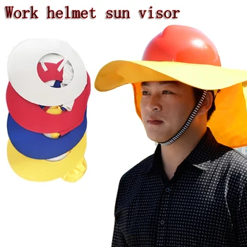  Güneşlik emniyet kaskı yaz nefes çok fonksiyonlu geniş şapka tam gölge siperliği inşaat anti-UV güneş koruma