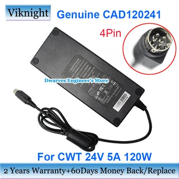  Orijinal CAD120241 CWT AC Adaptör Şarj Cihazı 24V 5A 120W Laptop güç Kaynağı İçin MIRACLE-A9 PREMİUM 4Pin