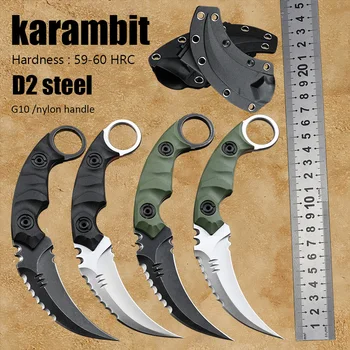  Survival Avcılık Sabit Bıçak Bıçaklar Açık Yardımcı Csgo Karambit Bıçak Taktik Kendini Savunma EDC Aracı