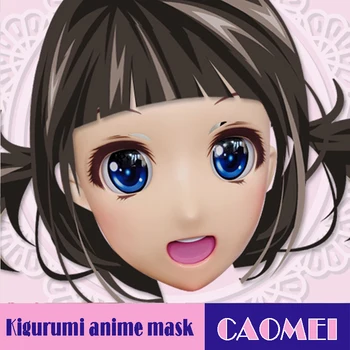  (CAOMEİ) kadın Tatlı Kız Reçine Yarım Kafa Kigurumi Maske Cosplay Anime Rol Çizgi film karakteri Lolita Maskesi Crossdress Bebek