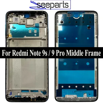 Xiaomi Redmi için Not 9S Orta Çerçeve Çerçeve LCD Desteği Orta Ön Kapak Çerçeve Yedek Parçaları Redmi İçin Not 9 Pro Orta Çerçeve