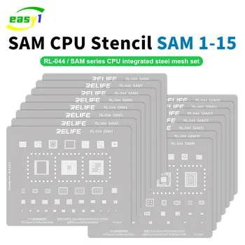  Kabartma SAM1 - 15 Samsung BGA Reballing Stencil SAM Serisi CPU Entegre Çelik Şablon Koruma Teneke Dikim Çelik Şablon