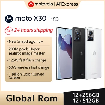  Küresel ROM Motorola moto X30Pro 5G 200MP Üçlü Kamera Dolby ATMOS Snapdragon8 + Gen1 Çip 144hz Ekran 125W Nitrür Hızlı Şarj