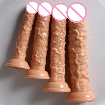  XL Yumuşak kadın Yapay Penis vantuz Sahte penis yapay penis üzerinde kayış gerçekçi çiftler için Dick Anal Plug g-spot Seks oyuncakları kadınlar için