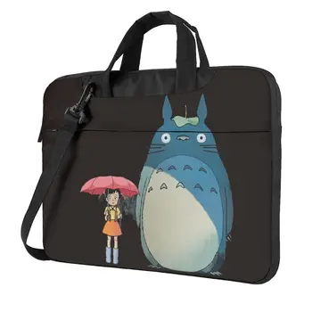  Komşum Totoro Laptop Çantası Miyazaki Hayao Anime Macbook Air Pro İçin HP Huawei Microsoft 13 14 15.6 Kılıf Sevimli Su Geçirmez Kılıfı