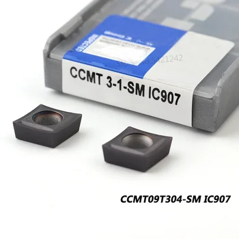  10 adet Karbür insert CCMT09T304 CCMT09T308 SM IC907 IC908 İç Dönüm Araçları Torna kesici Takım Tokarnyy dönüm ekleme