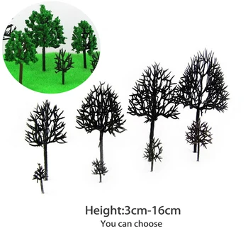  Plastik Ağaç Kol MakingTree Modeli Her Boyutu 3 cm-16 cm HO N G Ölçekli Tren Demiryolu Düzeni Minyatür Yapı Peyzaj Malzemesi